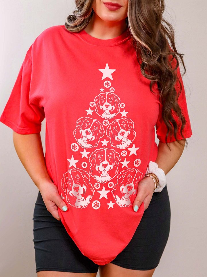 Bernese Mountain Dog Christmas Tree T-Shirt product image (1)