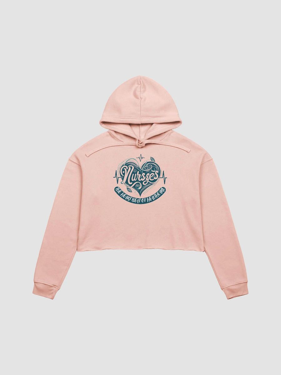 the heart of healthcare, Nurses Heartbeat Crop Hoodie product image (1)