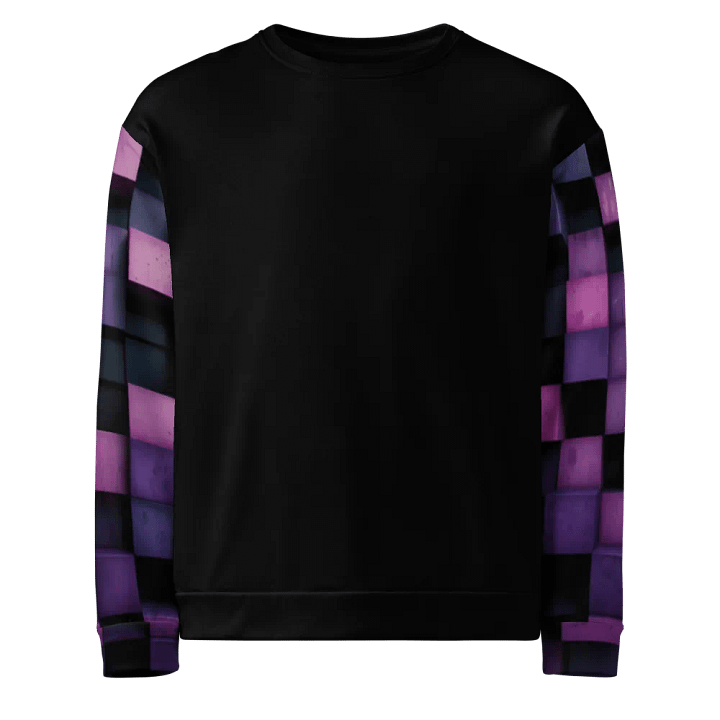 Black And Purple Squares Unisex Sweatshirt product image (1)