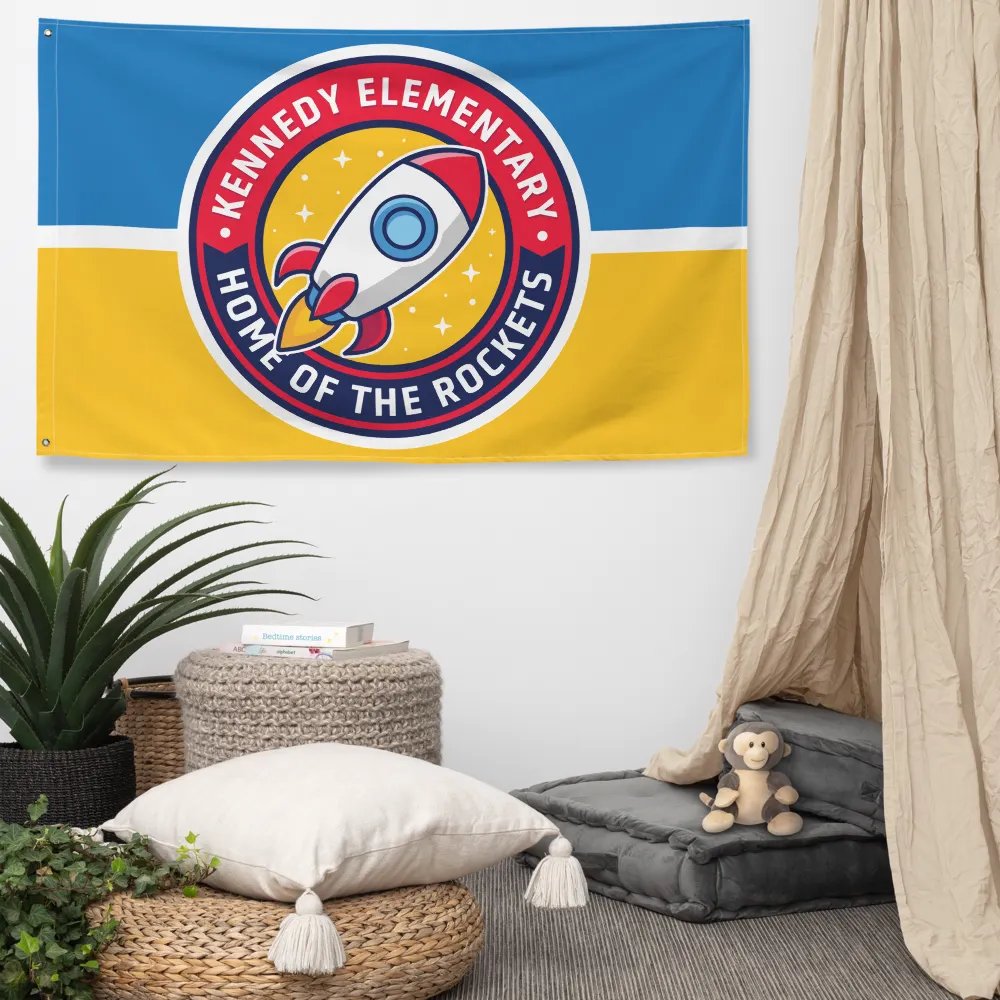 Kennedy Elementary Rocket Flag product image (5)