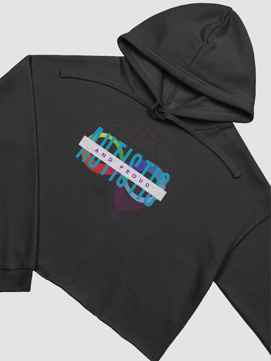 Autistic and Proud Infinity Brain Cropped Hoodie product image (3)