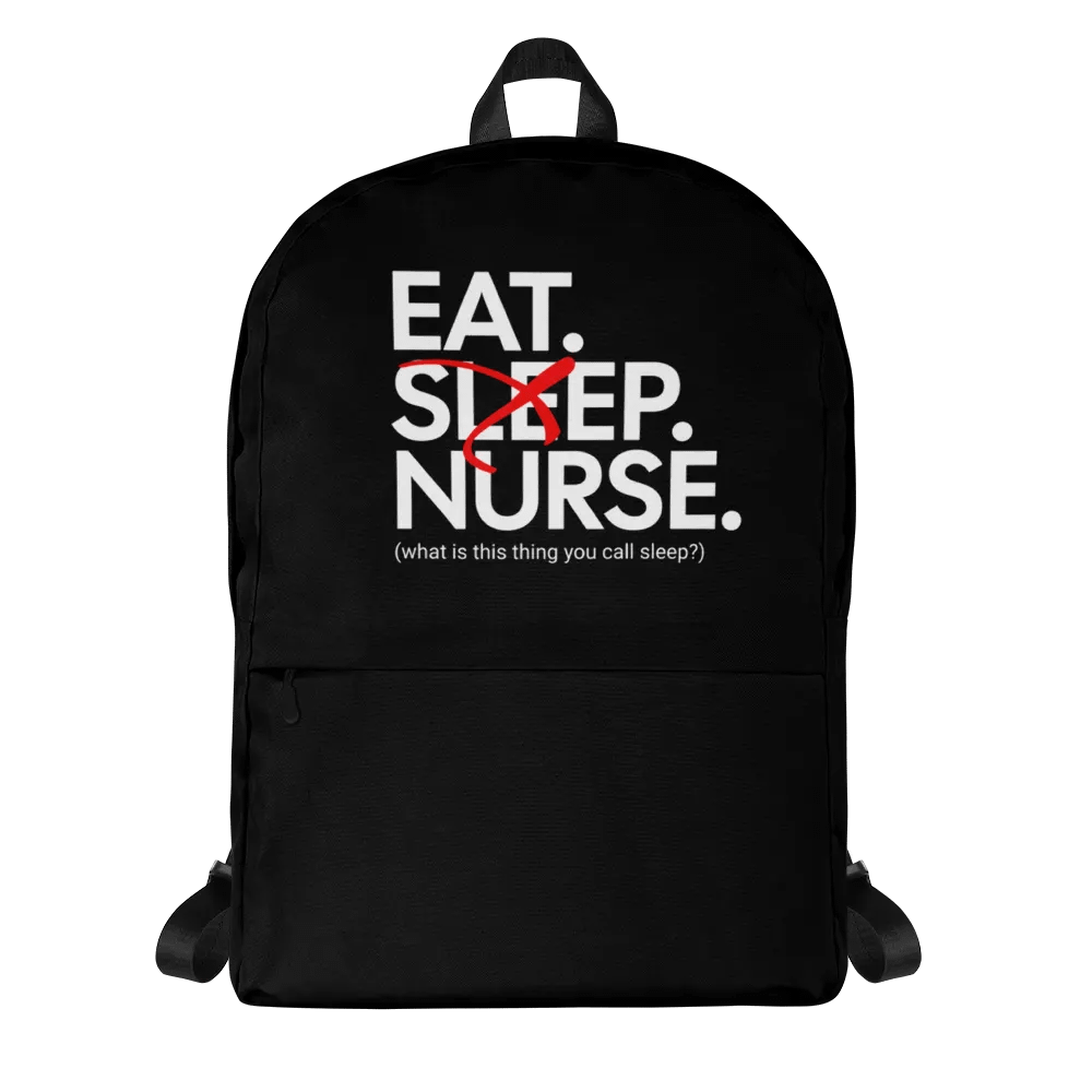 Eat Sleep Nurse Backpack (Medium/Black) product image (1)