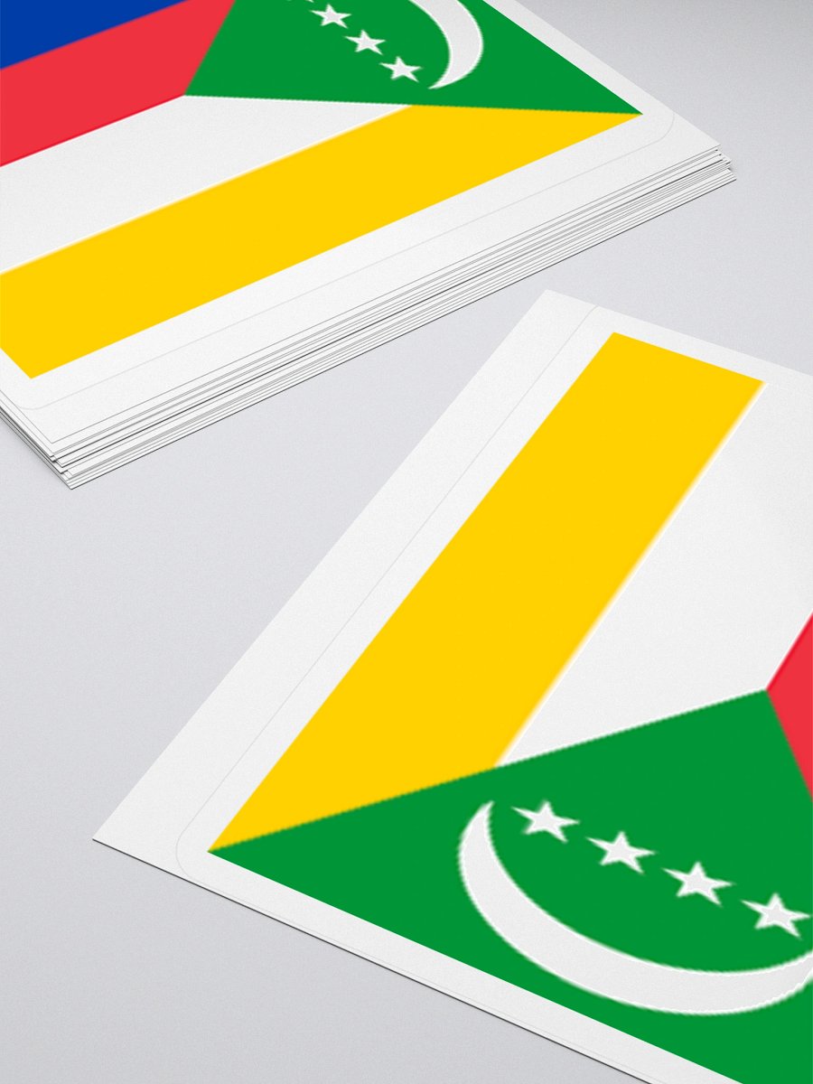 Comoros Flag Sticker | Crescent Stars Design | Durable Vinyl | 3 Sizes product image (10)