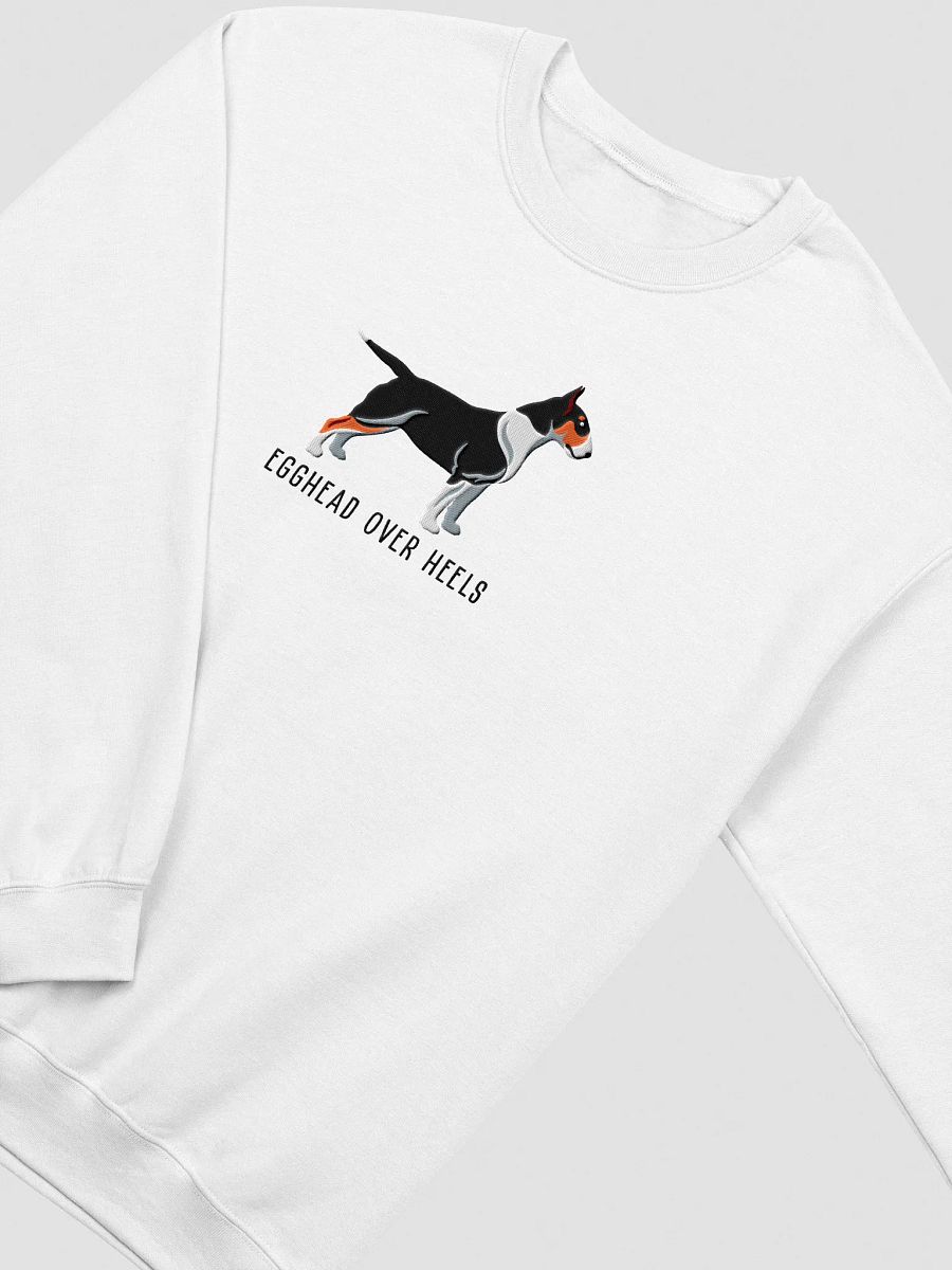 Egghead Over Heals Sweatshirt (Embroidered) of an English Bull Terrier(Tricolor) product image (18)