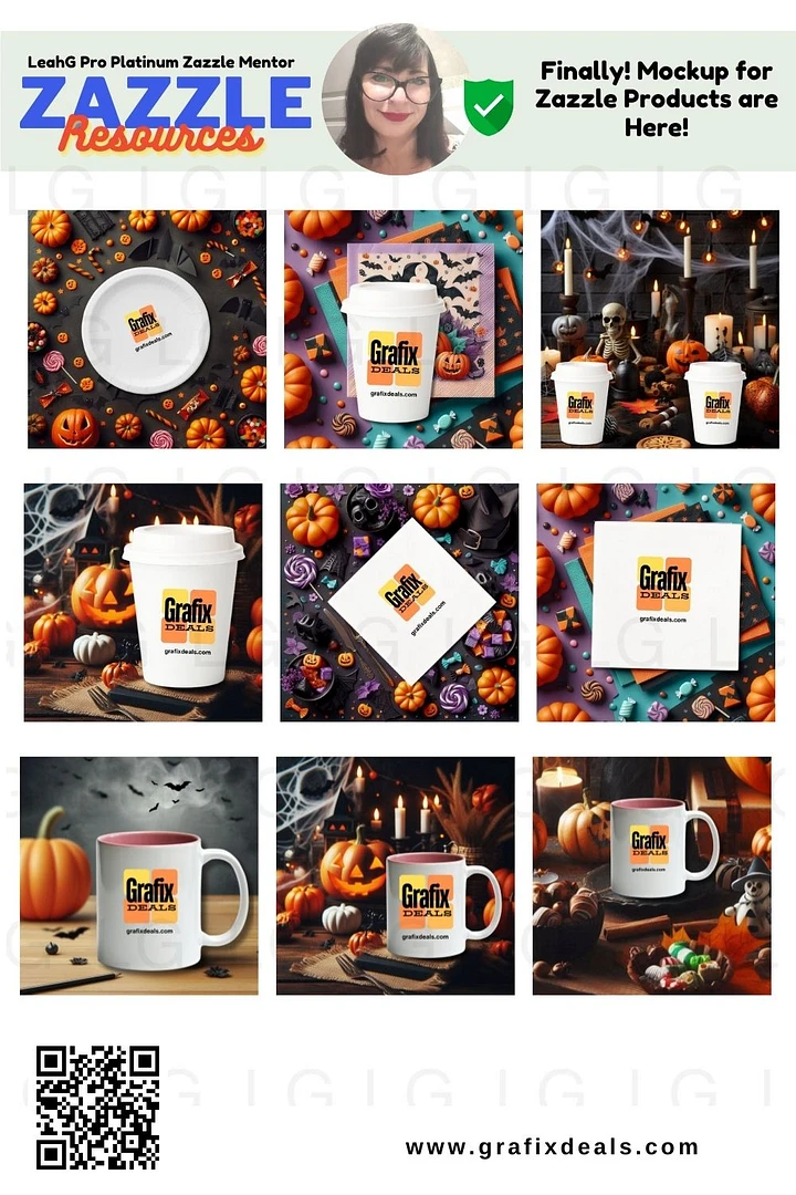 Print on Demand Trends | 36 x Halloween Product Mockup Templates for Zazzle Cover Images product image (2)