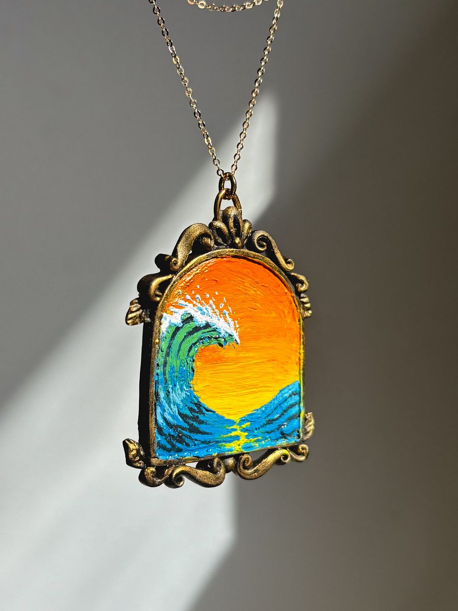 Phil Powers Collab Wave Necklace Bronze finish product image (3)