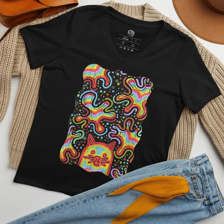 When the Catnip Hits V-Neck T-shirt product image (7)
