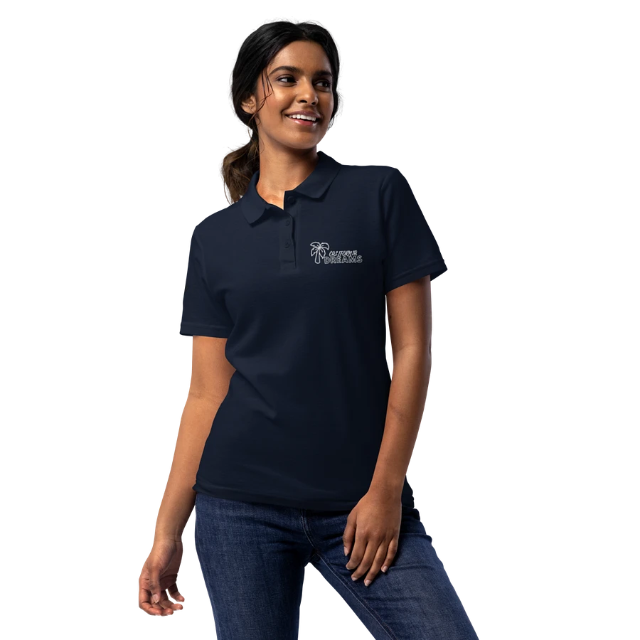 California Dreams Palm Tree Women Polo T-Shirt - Navy product image (1)