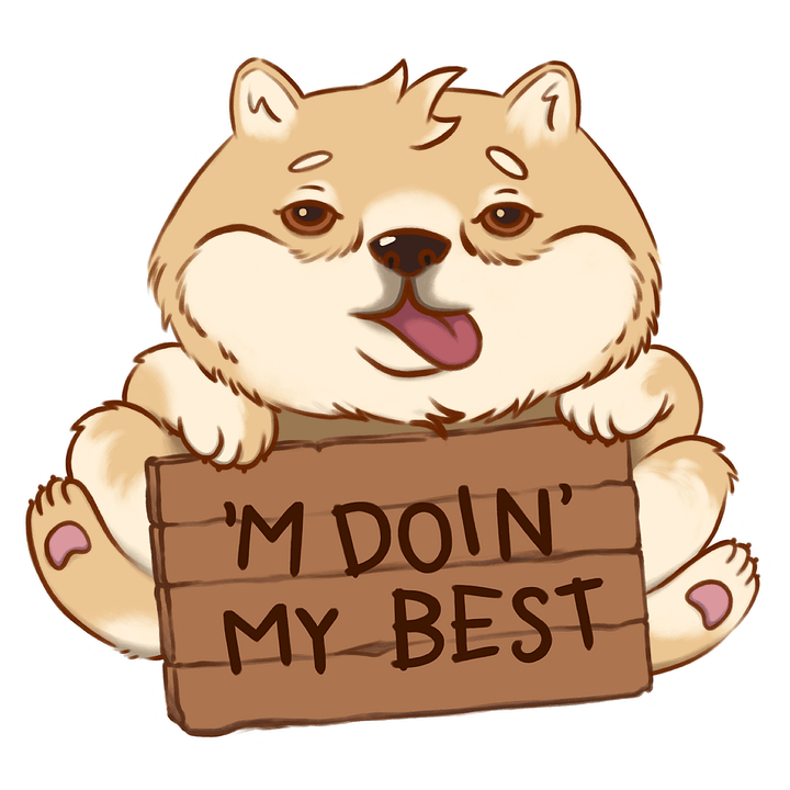 sticker : doin my best product image (1)
