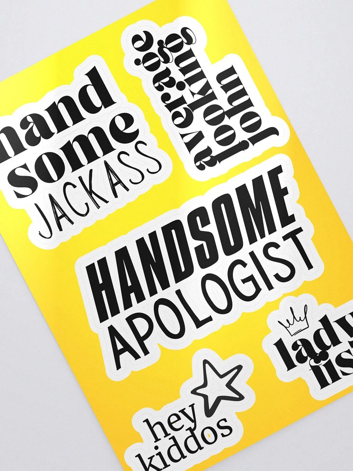 handsome sticker sheet. product image (2)
