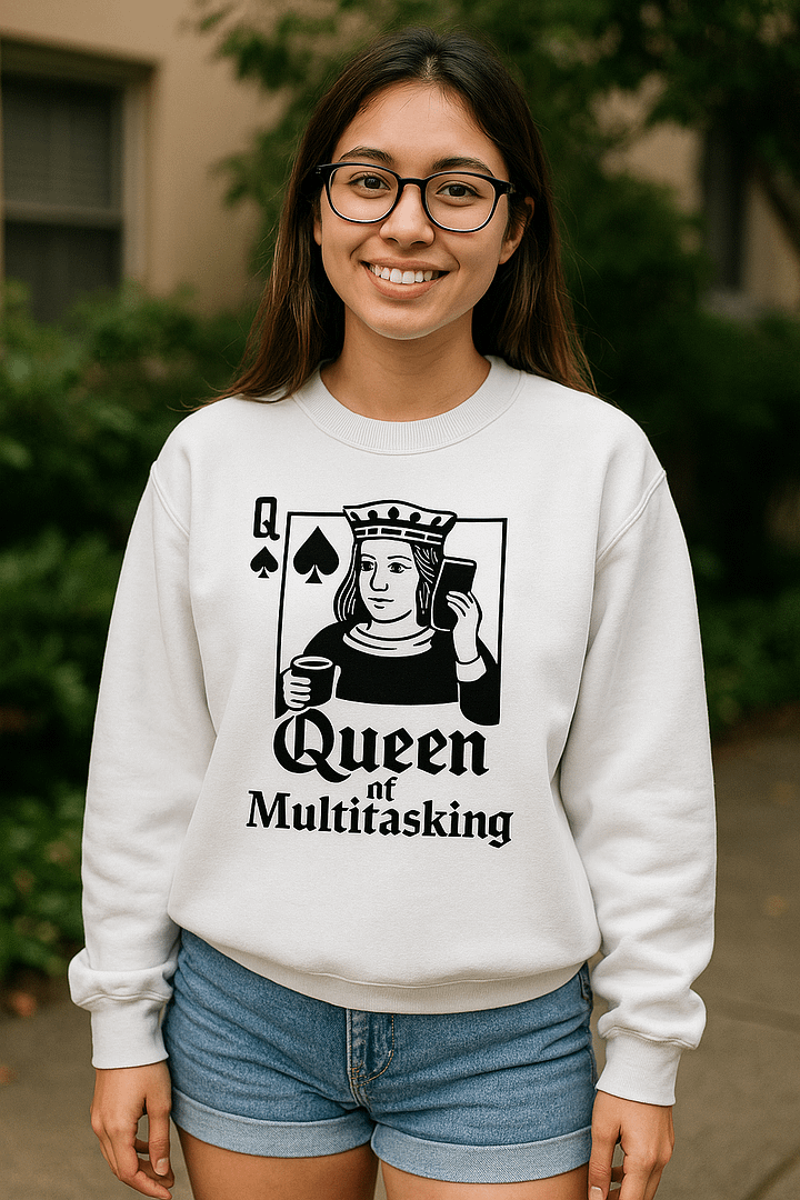 "Queen of Multitasking" | Premium Women's Crewneck Sweatshirt product image (1)