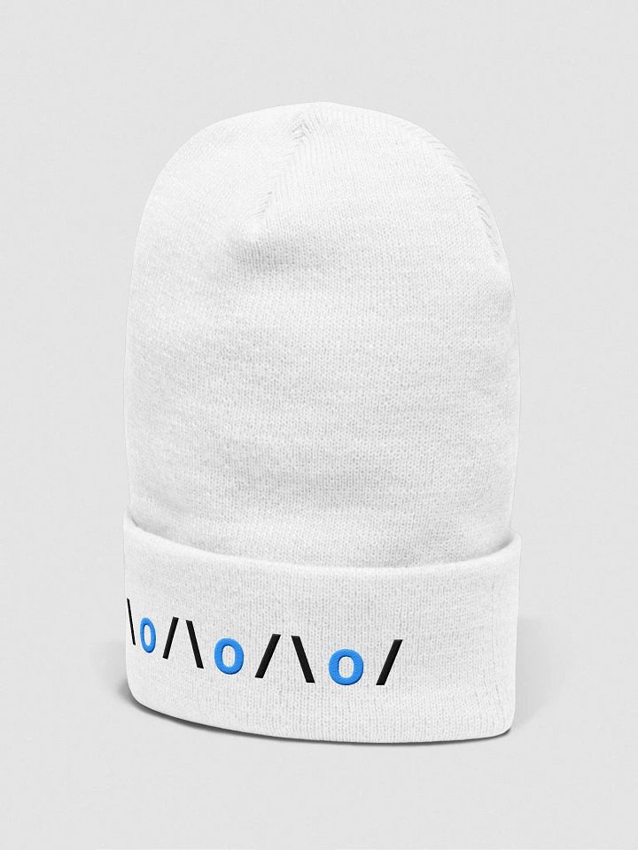 Arms Up Text Art Embroidered Beanie product image (2)