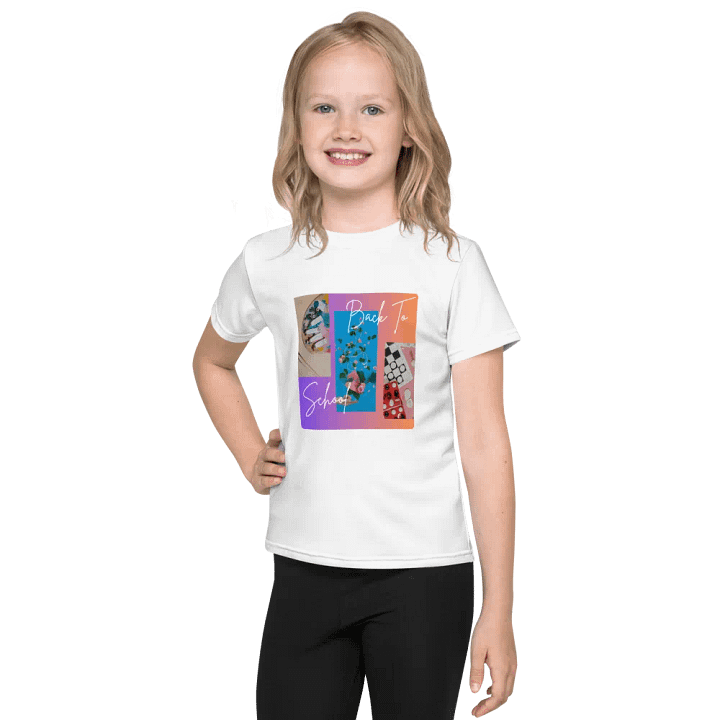 Artistic Back To School Kids Crew Neck T-Shirt product image (1)