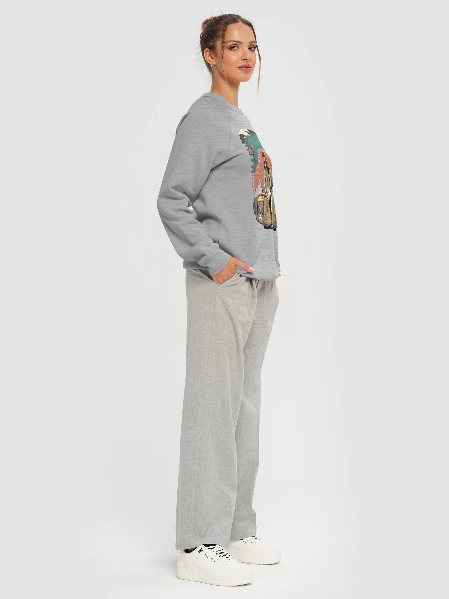 Vintage 70's Style Guitarist Unisex Sponge Fleece Raglan Sweatshirt product image (21)