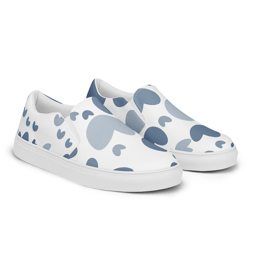 Whimsical Blue Heart Slip-Ons product image (2)