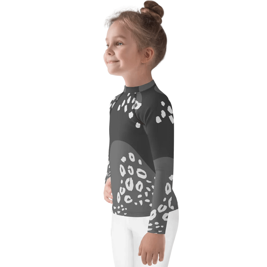 Grey Swirls Kids Rash Guard product image (3)
