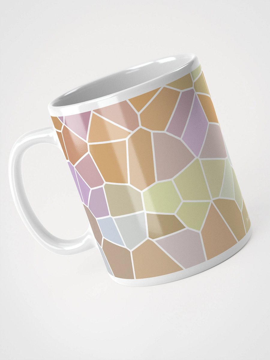 Mug Blanc Mozaïque Duna - Design Géométrique Rétro Chic - Cadeau Déco product image (3)