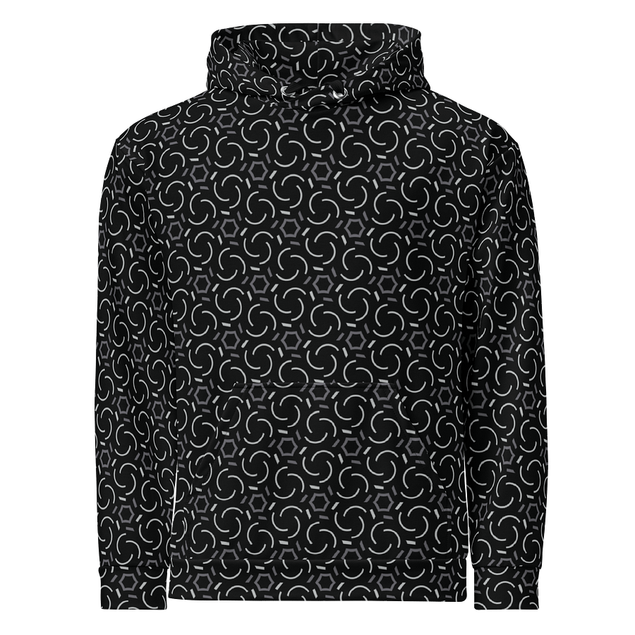 Smoke & Shadow Geometric Allover Print Hoodie for Men and Women product image (1)