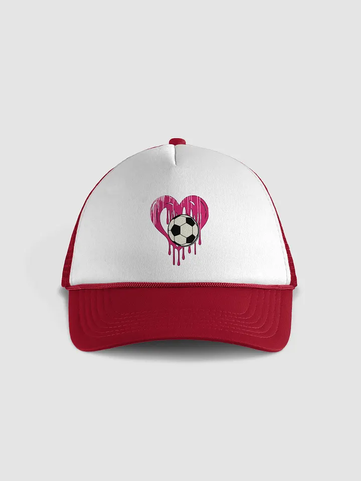 Heart Soccer Melting Ball Trucker Hat product image (5)