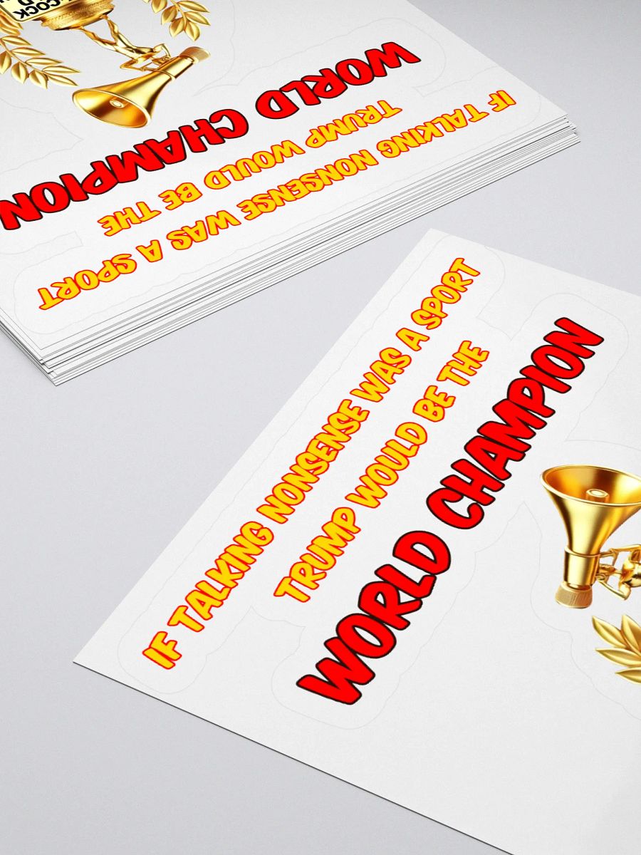 Talk-Cock World Champion Trophy Sticker product image (12)