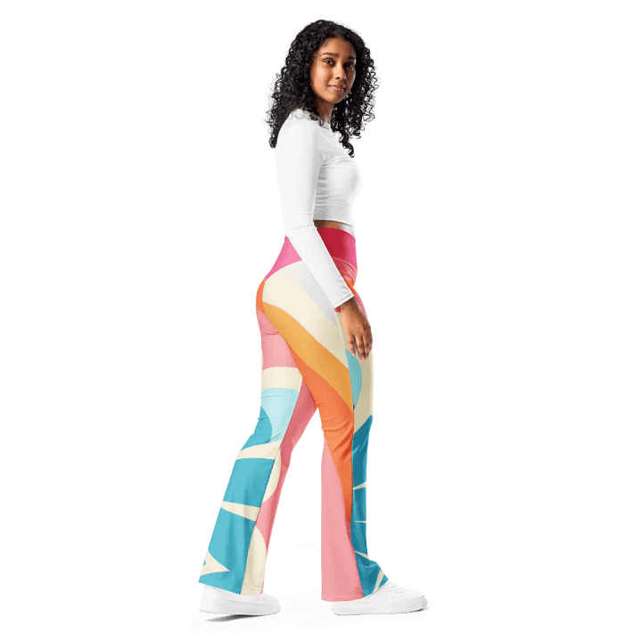 Retro Pink Sherbet Flared Leggings product image (2)