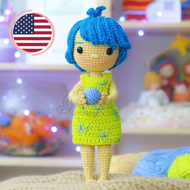 Amigurumi PATTERN Joy from the movie Inside Out (Digital Download) product image (1)