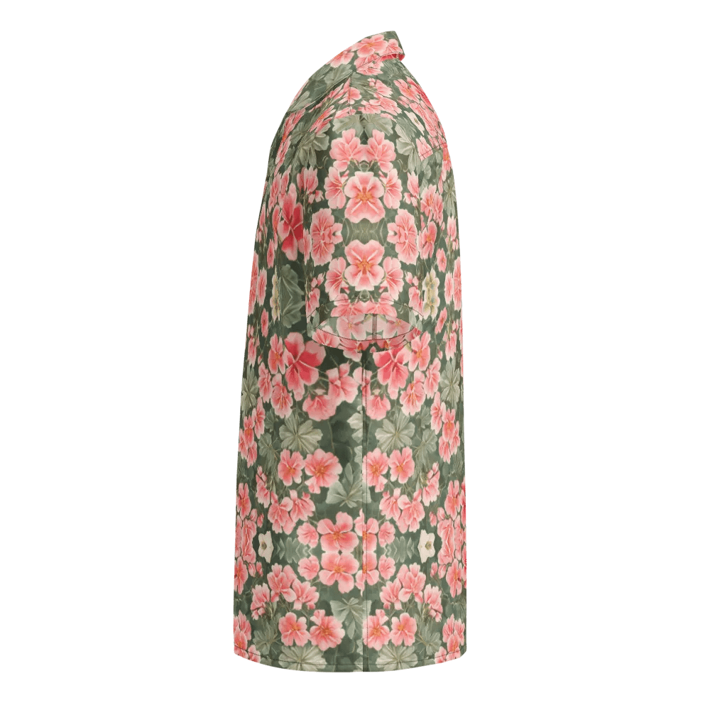 Floral Pattern Geranium Flowers Hawaiian Shirt product image (3)