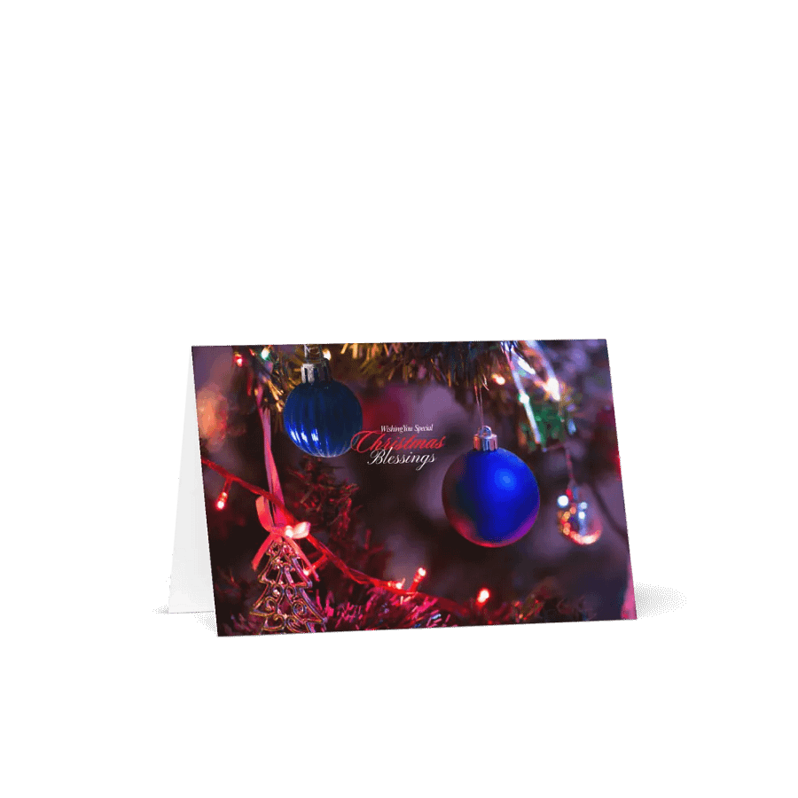 Festive Christmas Blessings Card for family friends colleagues product image (1)