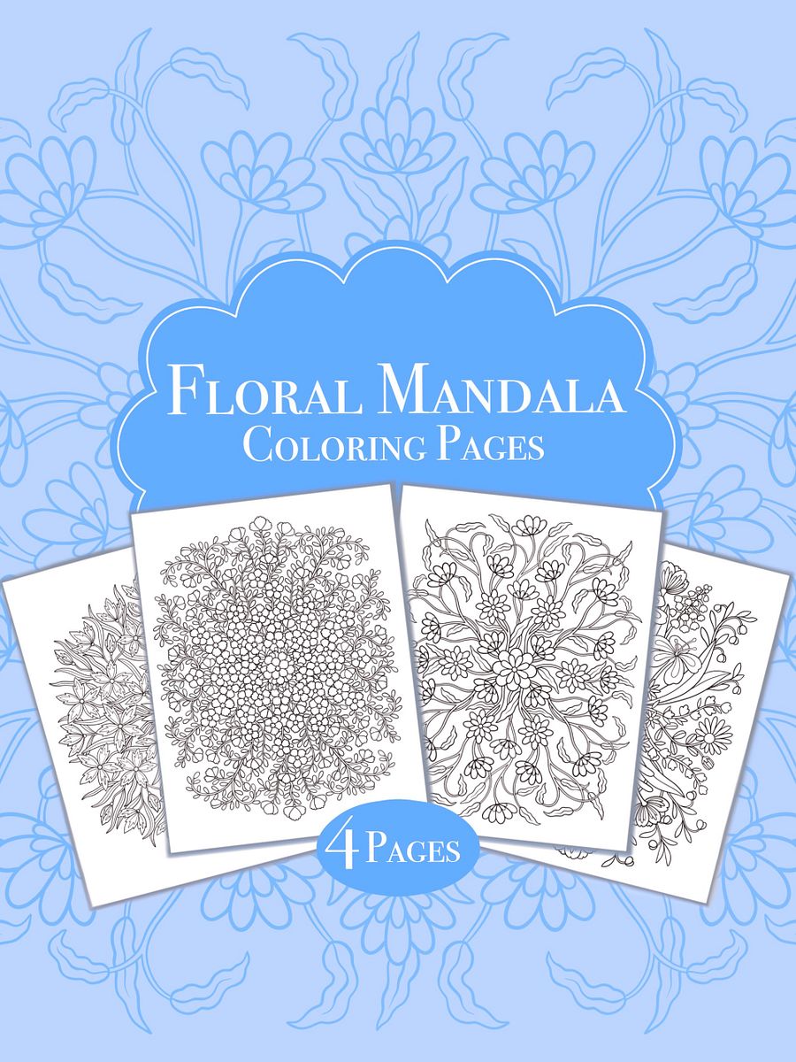 Hand Drawn Floral Mandala product image (2)
