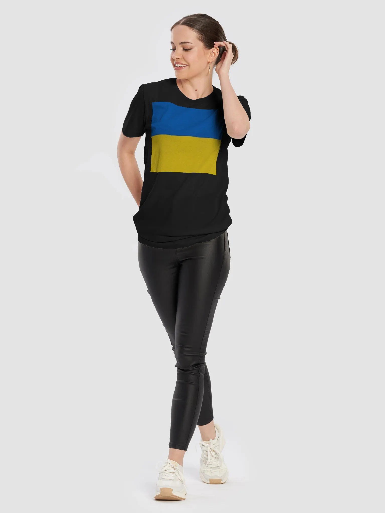 Graphic Grove Patriotic Ukrainian Flag Unisex Cotton T-Shirt product image (10)