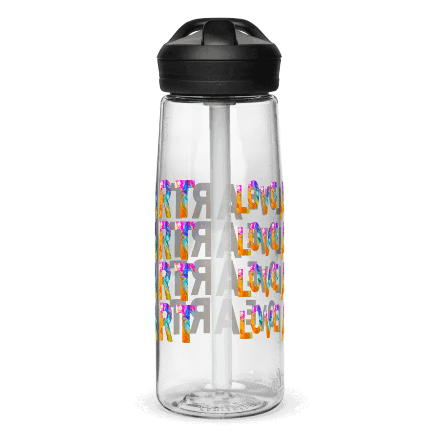 Camelback water bottle with trendy artful  design 'I Love Art' design. product image (2)