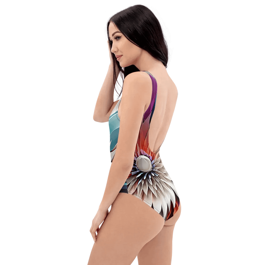 Abstract floral swimming suit product image (4)