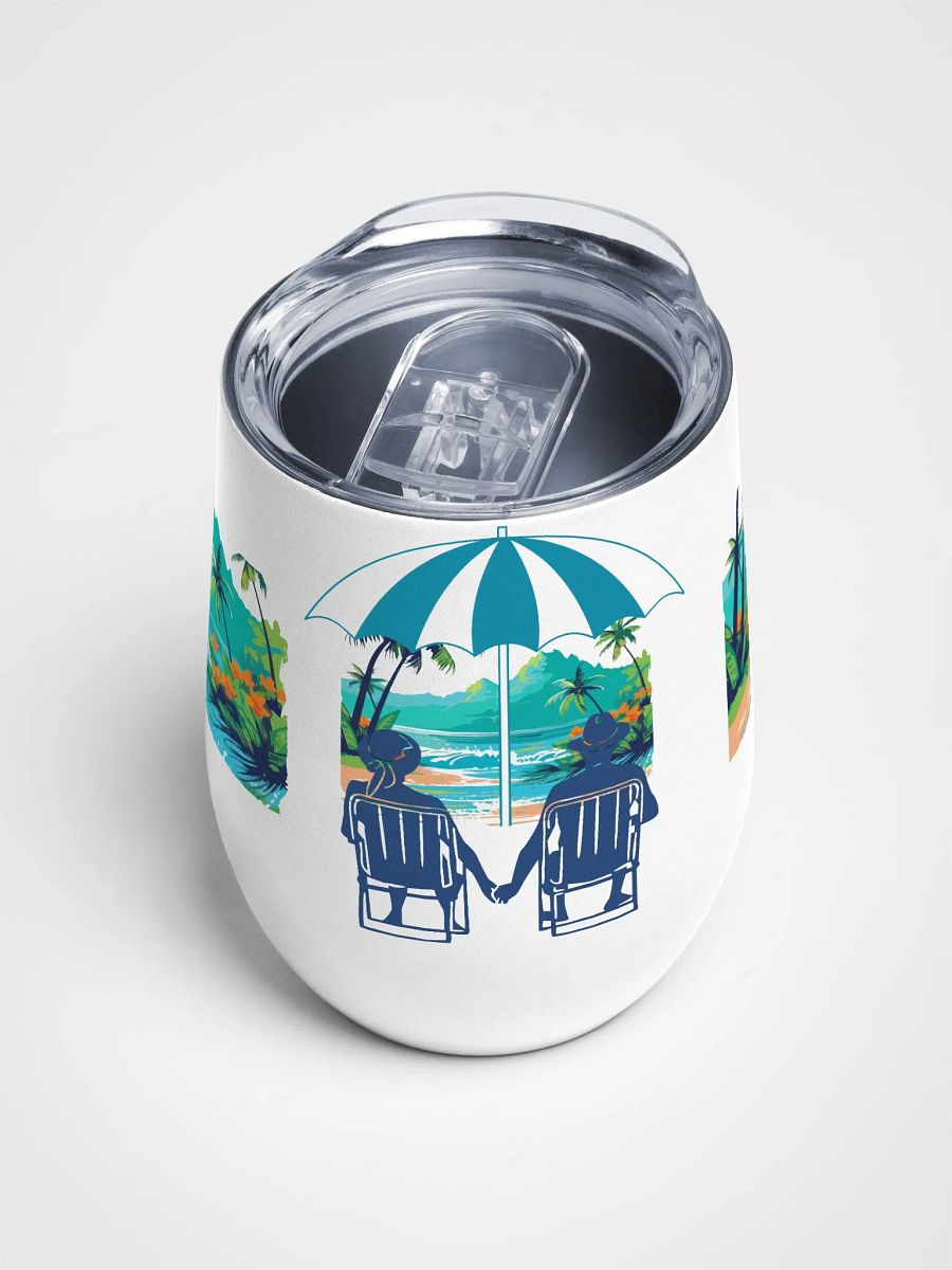 Tropical Getaway Wine Tumbler for granpa and granma product image (4)