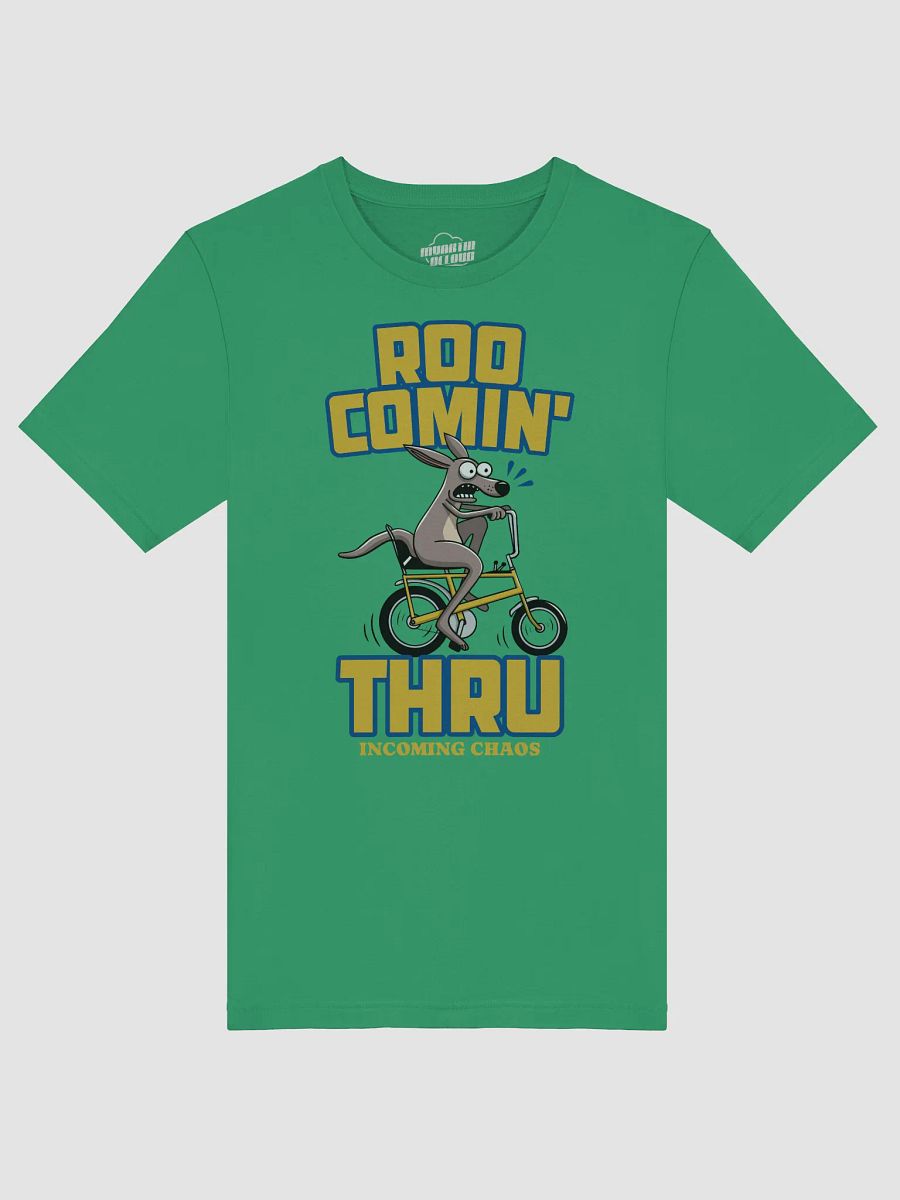 Funny Kangaroo Bike T-Shirt – "Roo Comin’ Thru" Cartoon Tee | Aussie Animal Chaos Shirt product image (51)