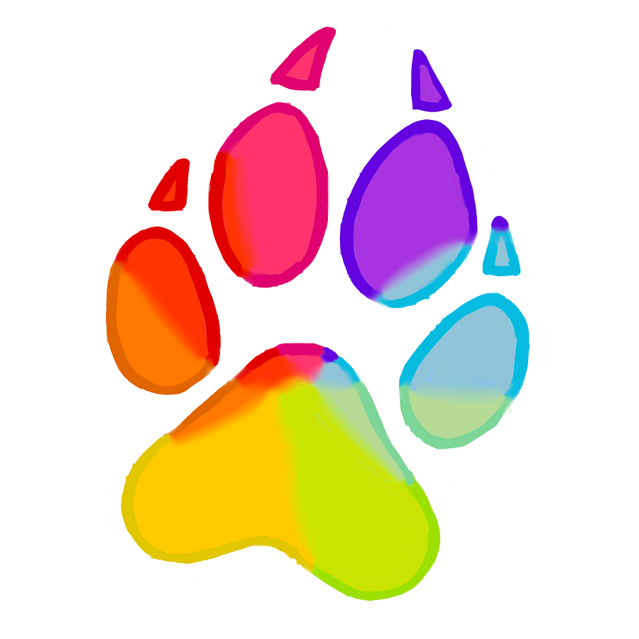 Rainbow Paw Sticker product image (1)