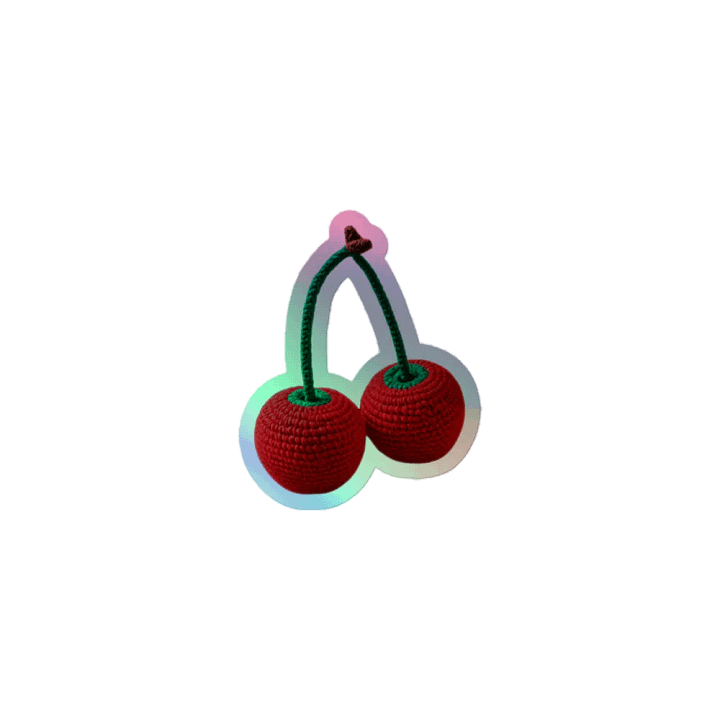 CozyAvocado Kiss-Cut Holographic Sticker Sheet Cherries #1 product image (1)