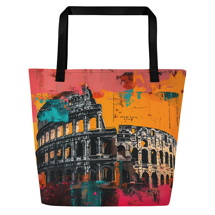 Tote Bag: Historical Roman Colosseum Artistic Travel Abstract Art Design product image (1)