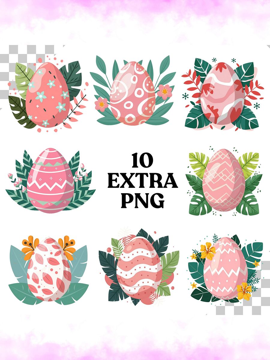 45 Pink Easter Gnome Clipart Bundle (+Extra) product image (4)