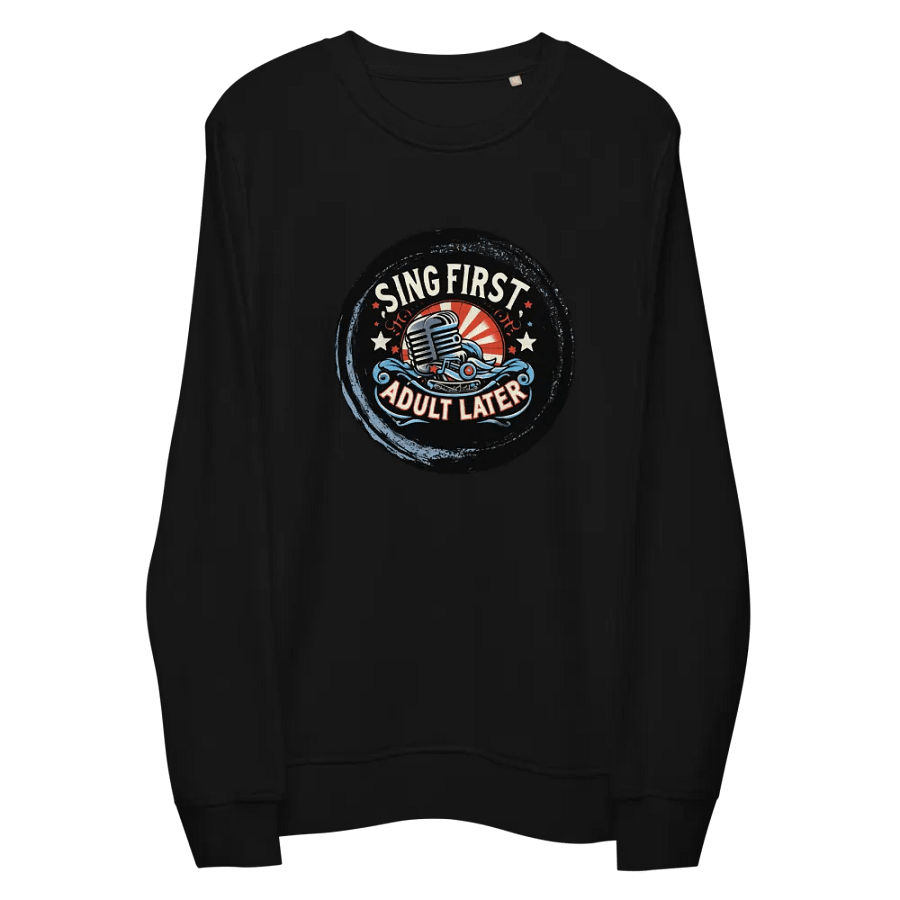 Retro Mic Vibes Organic Sweatshirt For Singers product image (8)