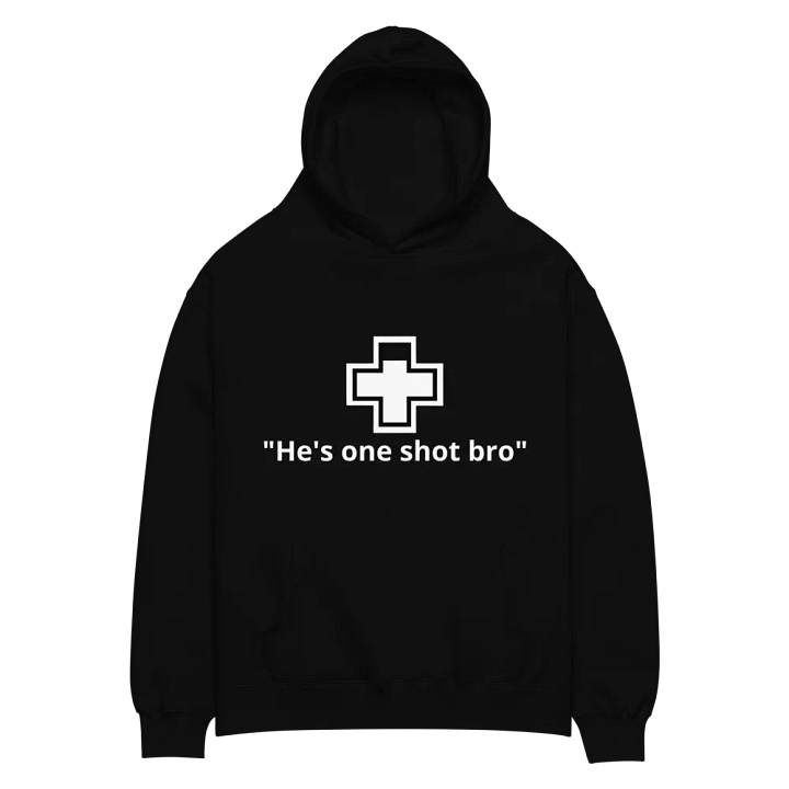 "He's one shot bro" Hoody Black product image (2)