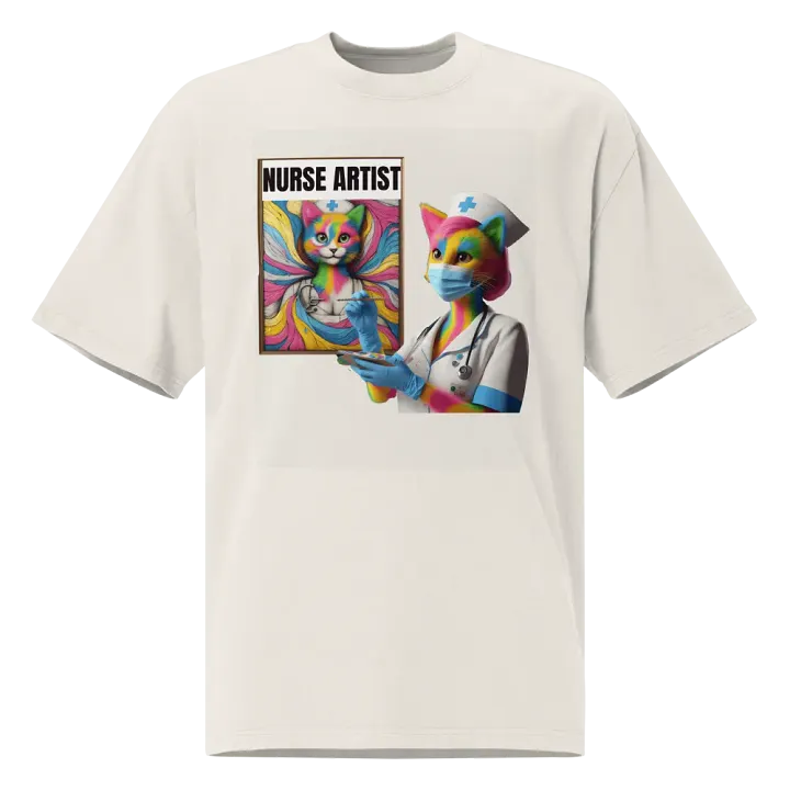 Rainbow Nurse Artist Faded T-Shirt product image (2)