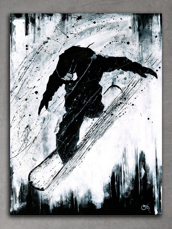 Raw Snowboarding - Original Painting product image (1)