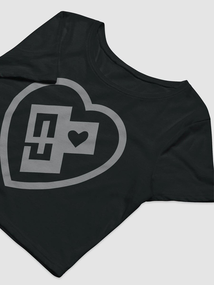 OptimusProcrastinus HeartChip in Heart Cropped T-Shirt (Grey) product image (14)