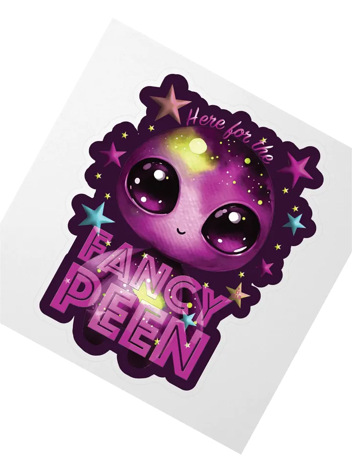Fancy Alien Sticker (Raspberry) product image (2)