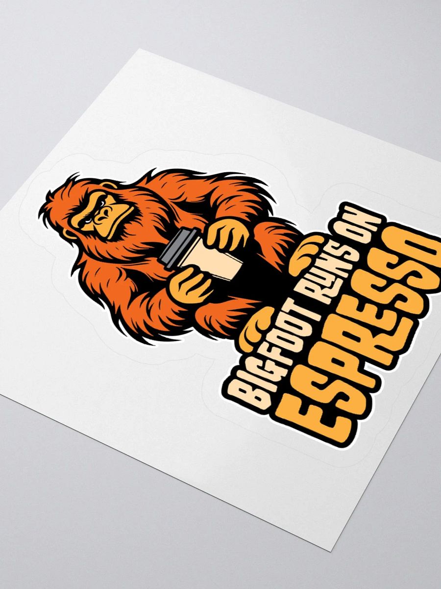 Bigfoot Runs on Espresso Coffee Sticker product image (2)