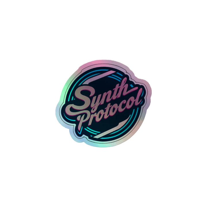 Synth Protocol Holographic Sticker product image (1)