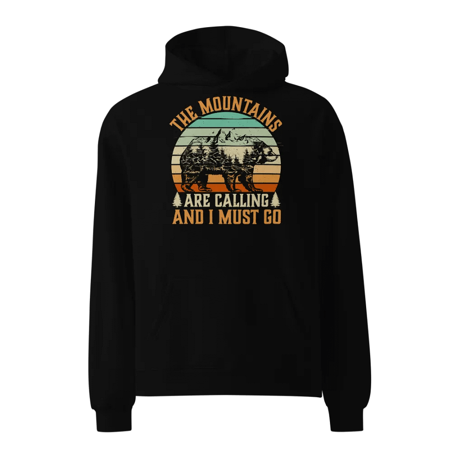 The Mountains Are Calling I Must Go Hiking Quote Unisex Premium Oversized Hoodie product image (1)