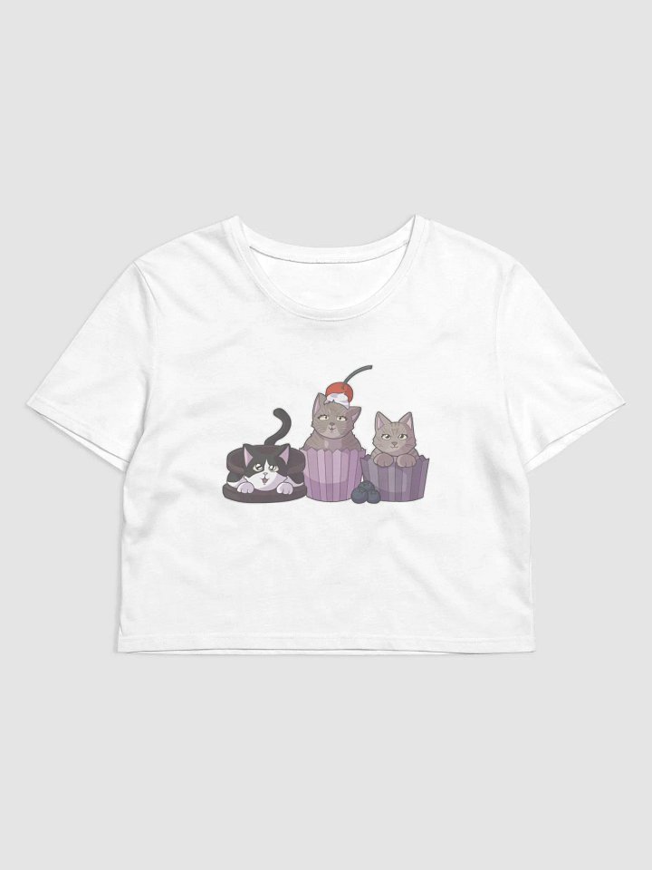 Crop Top with THE three cats. product image (1)