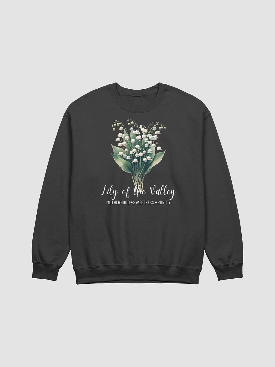 May Birth Month Inspirational Lily of the Valley Flower Sweatshirt: Motherhood Sweetness Purity product image (4)