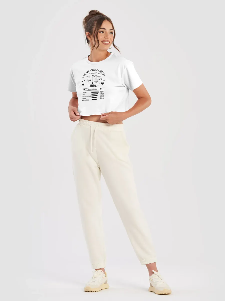 Libra Zodiac Sign Romantic Compatibility - Light Colors - AS Colour Women's Premium Crop Top product image (2)